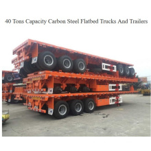 80tons to 100tons Container Flatbed Trailer 3 Axle